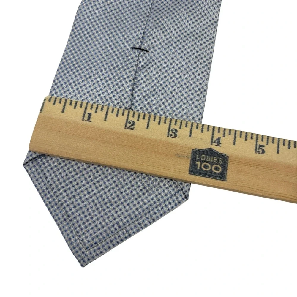 Burma Bibas Necktie Mens Blue Geometric Silk Classic Professional Tie